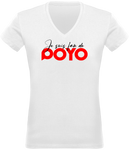 T-shirt Col V I LOVE POYO