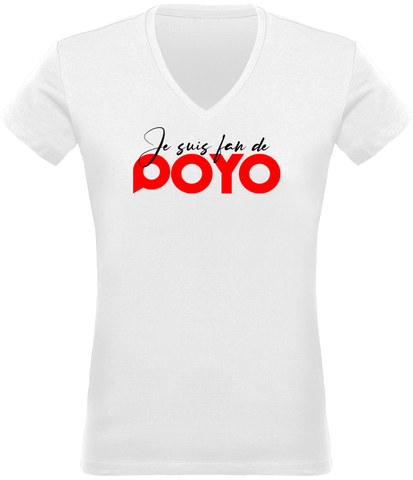 T-shirt Col V I LOVE POYO