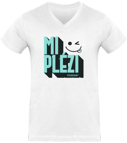 T-shirt Col V Homme LESPRI KANAVAL "MI PLEZI"