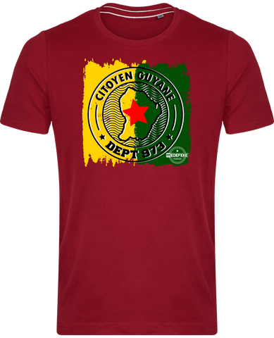 Tee Shirt Vintage Bio mod. CITOYEN FLAG DPT 973