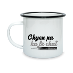 Tasse émaillée Collector CHYEN PA KA FE CHAT