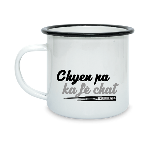 Tasse émaillée Collector CHYEN PA KA FE CHAT